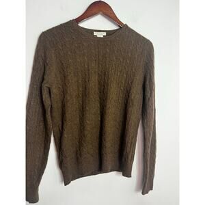 Tweeds cashmere, cable knit sweater size, large